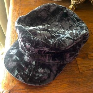 World Market Crushed Velvet Pageboy Hat